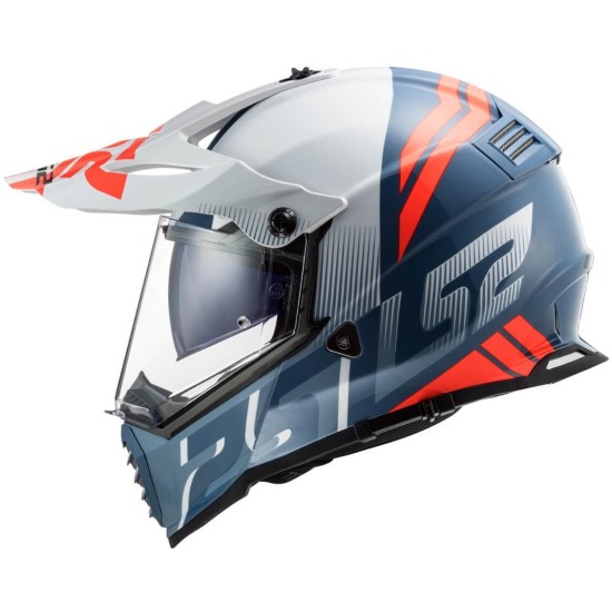 Κράνος LS2 Dual Sport MX436 Pioneer-EVO Evolve άσπρο cobalt Κράνος LS2 Dual Sport MX436 Pioneer-EVO Evolve άσπρο cobalt