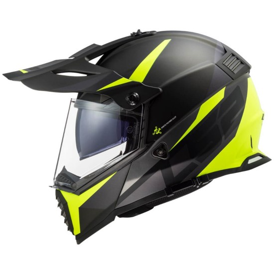 Κράνος LS2 Dual Sport MX436 Pioneer-EVO Router μαύρο neon κίτρινο ματ Κράνος LS2 Dual Sport MX436 Pioneer-EVO Router μαύρο neon κίτρινο ματ