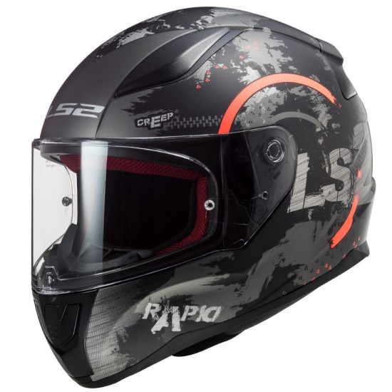 Κράνος LS2 Rapid FF353 Circle τιτάνιο fluo πορτοκαλί ματ Κράνος LS2 Rapid FF353 Circle τιτάνιο fluo πορτοκαλί ματ