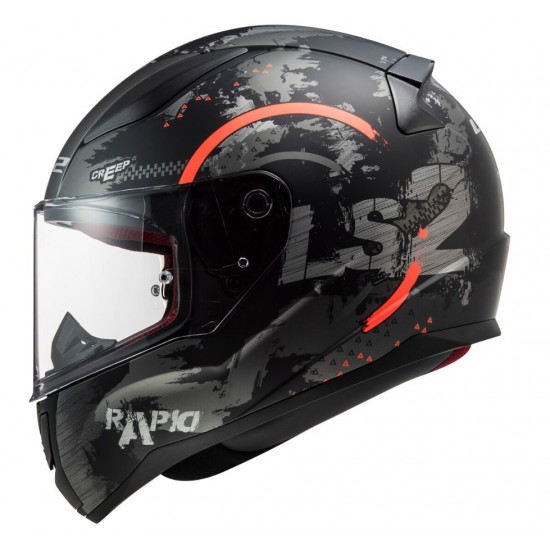 Κράνος LS2 Rapid FF353 Circle τιτάνιο fluo πορτοκαλί ματ Κράνος LS2 Rapid FF353 Circle τιτάνιο fluo πορτοκαλί ματ