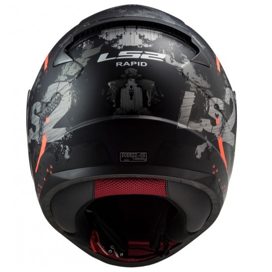 Κράνος LS2 Rapid FF353 Circle τιτάνιο fluo πορτοκαλί ματ Κράνος LS2 Rapid FF353 Circle τιτάνιο fluo πορτοκαλί ματ