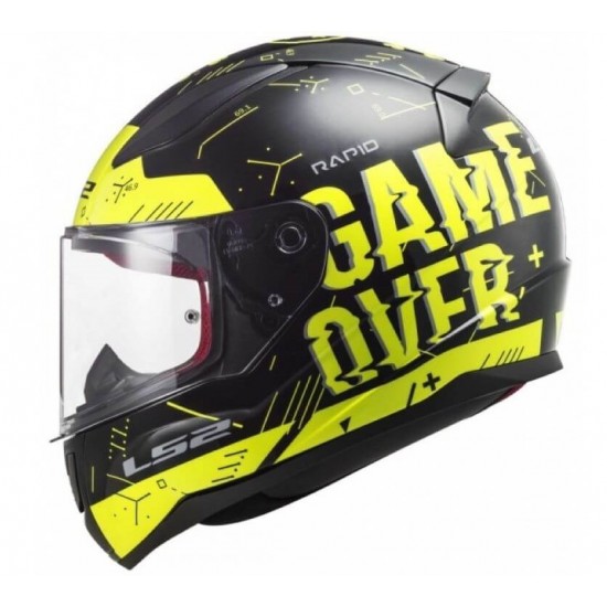 Κράνος LS2 Rapid FF353 Player neon κίτρινο μαύρο Κράνος LS2 Rapid FF353 Player neon κίτρινο μαύρο