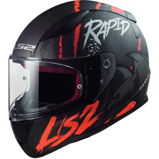Κράνος LS2 Rapid FF353 Raven μαύρο κόκκινο ματ Κράνος LS2 Rapid FF353 Raven μαύρο κόκκινο ματ
