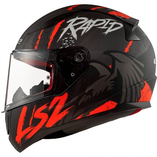 Κράνος LS2 Rapid FF353 Raven μαύρο κόκκινο ματ Κράνος LS2 Rapid FF353 Raven μαύρο κόκκινο ματ