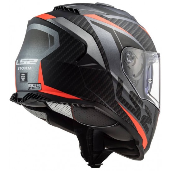 Κράνος LS2 Storm FF800 Racer τιτάνιο fluo πορτοκαλί ματ Κράνος LS2 Storm FF800 Racer τιτάνιο fluo πορτοκαλί ματ