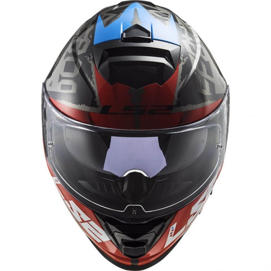Κράνος LS2 Storm FF800 Sprinter μαύρο κόκκινο τιτάνιο Κράνος LS2 Storm FF800 Sprinter μαύρο κόκκινο τιτάνιο