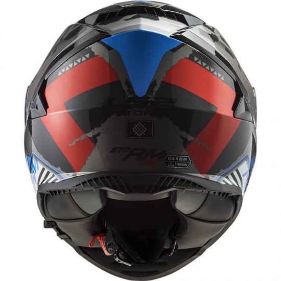 Κράνος LS2 Storm FF800 Sprinter μαύρο κόκκινο τιτάνιο Κράνος LS2 Storm FF800 Sprinter μαύρο κόκκινο τιτάνιο