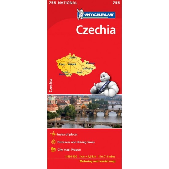 Χάρτης Τσεχίας Michelin road map Χάρτης Τσεχίας Michelin road map