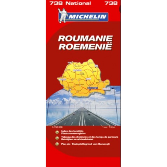 Χάρτης Ρουμανίας Michelin road map 1:750.000 Χάρτης Ρουμανίας Michelin road map 1:750.000