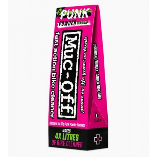 Σκόνη καθαρισμού μοτοσικλέτας Muc-Off Punk Powder (4 φακελάκια)