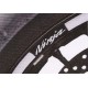 Αυτοκόλλητο τροχών Kawasaki Ninja λευκό Αυτοκόλλητο τροχών Kawasaki Ninja λευκό