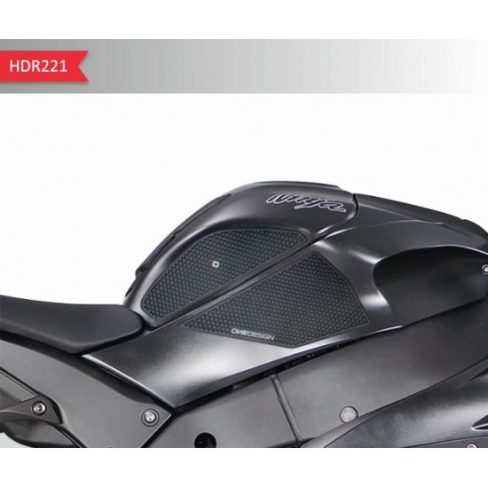 Πλαϊνά προστατευτικά ντεποζίτου έλξης One Design HDR Kawasaki ZX10R μαύρα Πλαϊνά προστατευτικά ντεποζίτου έλξης One Design HDR Kawasaki ZX10R μαύρα