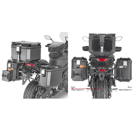 Βάσεις πλαϊνών βαλιτσών GIVI Trekker Outback One Fit Yamaha Tracer 9/GT Βάσεις πλαϊνών βαλιτσών GIVI Trekker Outback One Fit Yamaha Tracer 9/GT