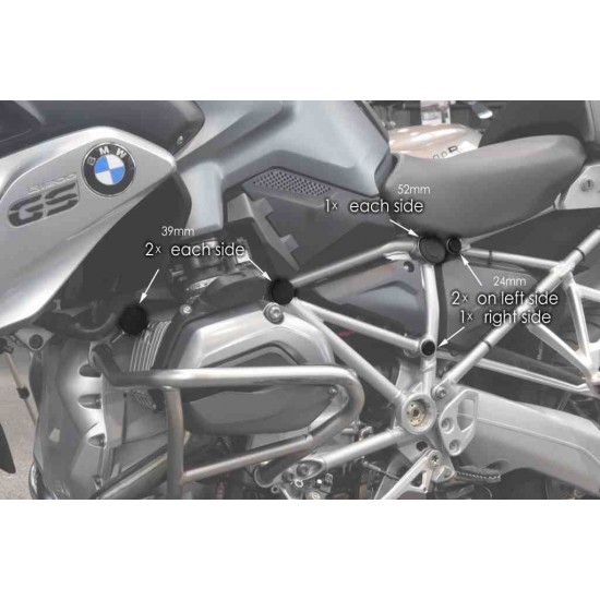 Τάπες πλαισίου Puig BMW R 1250 GS/Adv. (9 τεμ.) Τάπες πλαισίου Puig BMW R 1250 GS/Adv. (9 τεμ.)