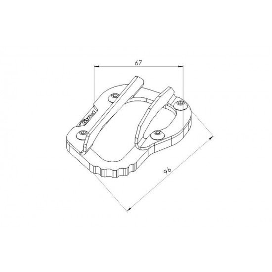 Επέκταση βάσης πλαϊνού σταντ Puig Triumph Tiger Explorer 1200/XC/XR/Alpine/Desert 18-21 Επέκταση βάσης πλαϊνού σταντ Puig Triumph Tiger Explorer 1200/XC/XR/Alpine/Desert 18-21