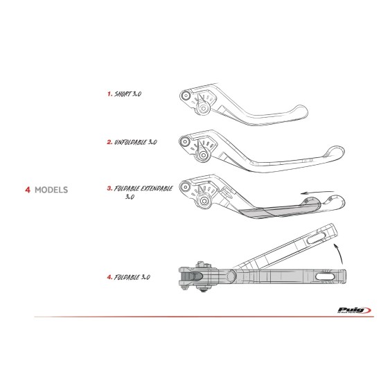 Ρυθμιζόμενη μανέτα φρένου Puig BENELLI TRK 702/X (χρώματα)