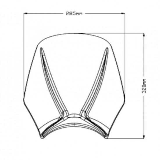 Ζελατίνα PUIG Naked New Generation Sport Triumph Trident 660 μαύρη Ζελατίνα PUIG Naked New Generation Sport Triumph Trident 660 μαύρη