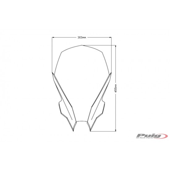 Ζελατίνα PUIG Naked New Generation Touring Yamaha MT-09/SP 21- διάφανη Ζελατίνα PUIG Naked New Generation Touring Yamaha MT-09/SP 21- διάφανη