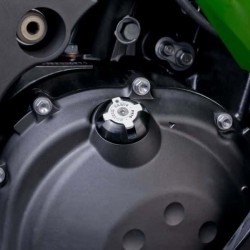 Τάπα λαδιού Puig Hi-Tech Kawasaki Versys X-300 ασημί