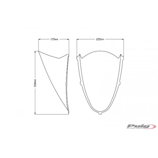 Ζελατίνα Puig R-Racer Aprilia RS 660 ελαφρώς φιμέ Ζελατίνα Puig R-Racer Aprilia RS 660 ελαφρώς φιμέ