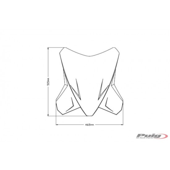 Ζελατίνα Puig Touring Plus KTM 1290 Super Adventure S/R 21- διάφανη Ζελατίνα Puig Touring Plus KTM 1290 Super Adventure S/R 21- διάφανη