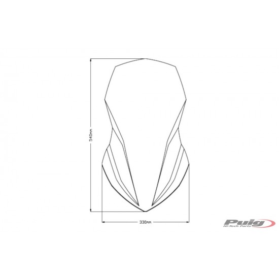 Ζελατίνα Puig Touring Honda NC 750 X 21- διάφανη Ζελατίνα Puig Touring Honda NC 750 X 21- διάφανη