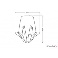 Ζελατίνα Puig V-Tech Touring BMW C 400 X σκούρο φιμέ