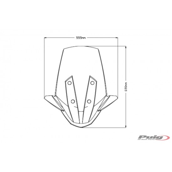 Ζελατίνα Puig V-Tech Touring BMW C 400 X ελαφρώς φιμέ