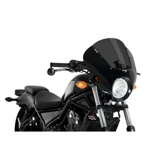 Puig Dark Night semi-fairing Honda CMX 500 Rebel -19 μαύρο ματ με ζελατίνα σκούρο φιμέ Puig Dark Night semi-fairing Honda CMX 500 Rebel -19 μαύρο ματ με ζελατίνα σκούρο φιμέ
