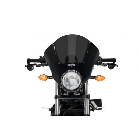 Puig Dark Night semi-fairing Honda CMX 500 Rebel -19 μαύρο ματ με ζελατίνα σκούρο φιμέ Puig Dark Night semi-fairing Honda CMX 500 Rebel -19 μαύρο ματ με ζελατίνα σκούρο φιμέ