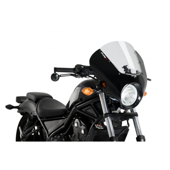 Puig Dark Night semi-fairing Honda CMX 500 Rebel -19 μαύρο με ζελατίνα ελαφρώς φιμέ Puig Dark Night semi-fairing Honda CMX 500 Rebel -19 μαύρο με ζελατίνα ελαφρώς φιμέ