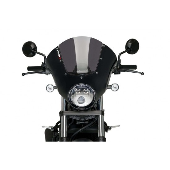 Puig Dark Night semi-fairing Honda CMX 500 Rebel 20- μαύρο ματ με ζελατίνα σκούρο φιμέ Puig Dark Night semi-fairing Honda CMX 500 Rebel 20- μαύρο ματ με ζελατίνα σκούρο φιμέ