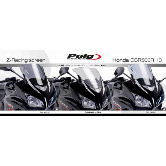 Ζελατίνα Puig Z-Racing Honda CBR 500 R 13-15 διάφανη Ζελατίνα Puig Z-Racing Honda CBR 500 R 13-15 διάφανη