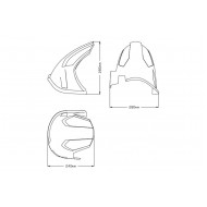 Φτερό πίσω τροχού Puig Yamaha XT 1200 Z Super Tenere μαύρο ματ