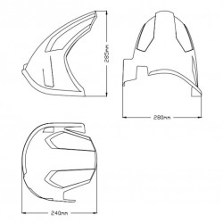 Φτερό πίσω τροχού Puig Yamaha XT 1200 Z Super Tenere carbon look