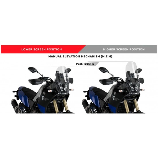 Κιτ ρύθμισης ύψους ζελατίνας M.E.M Puig Yamaha Tenere 700 Κιτ ρύθμισης ύψους ζελατίνας M.E.M Puig Yamaha Tenere 700