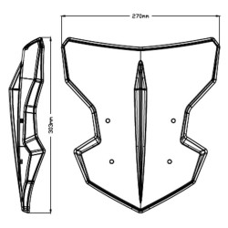 Ζελατίνα Puig Shark Aprilia Shiver 750 μαύρη