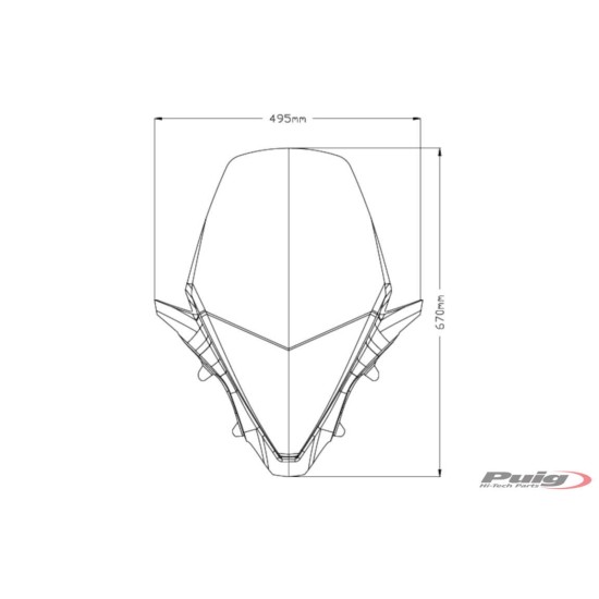 Ζελατίνα Puig V-Tech Touring Honda PCX 125 21- διάφανη Ζελατίνα Puig V-Tech Touring Honda PCX 125 21- διάφανη