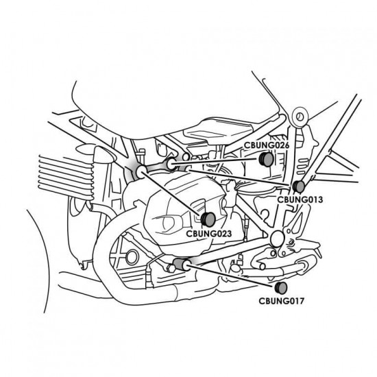 Τάπες υποπλαισίου (σετ) Pyramid BMW R nine T 17- Τάπες υποπλαισίου (σετ) Pyramid BMW R nine T 17-