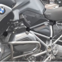 Τάπες υποπλαισίου (σετ) Pyramid BMW R 1200 GS/Adv. LC 13-
