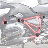 Τάπες υποπλαισίου (σετ) Pyramid BMW R 1200 R LC 15-
