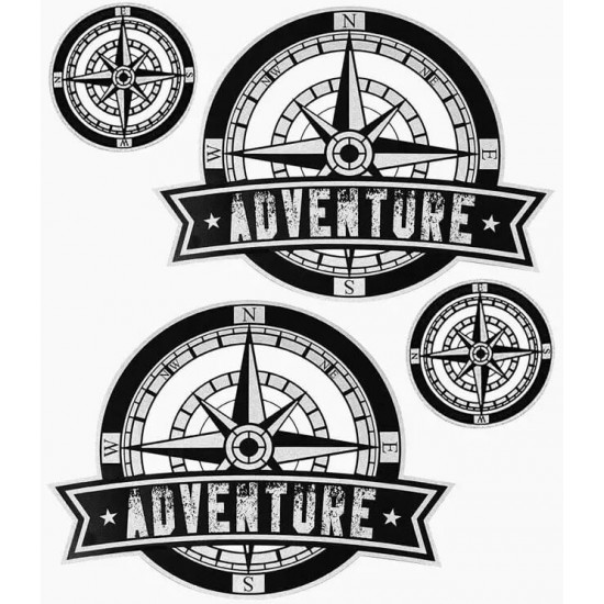 Αυτοκόλλητα QTR ''ADVENTURE'' 20 x 24 εκ. μαύρο (4 τεμ) Αυτοκόλλητα QTR ''ADVENTURE'' 20 x 24 εκ. μαύρο (4 τεμ)