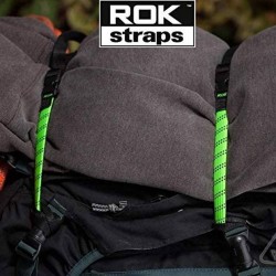 Ελαστικοί ιμάντες ρυθμιζόμενοι ROKStraps 31-106 εκ. πράσινοι-μαύροι (σετ των 2 - 16 χιλ πλάτος)