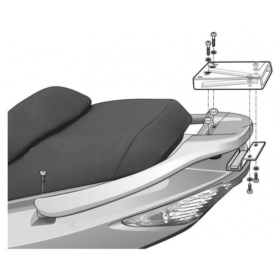 Βάση topcase SHAD Kymco Xciting 250-500 05-11