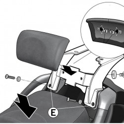 Βάση topcase SHAD Piaggio MP3 125-300-400-500/LT/SPORT/HYBRID