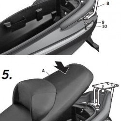 Βάση topcase SHAD SYM GTS 125/250 06-10