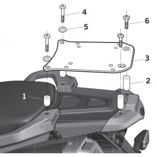 Βάση topcase SHAD Yamaha XT 660 Z Tenere