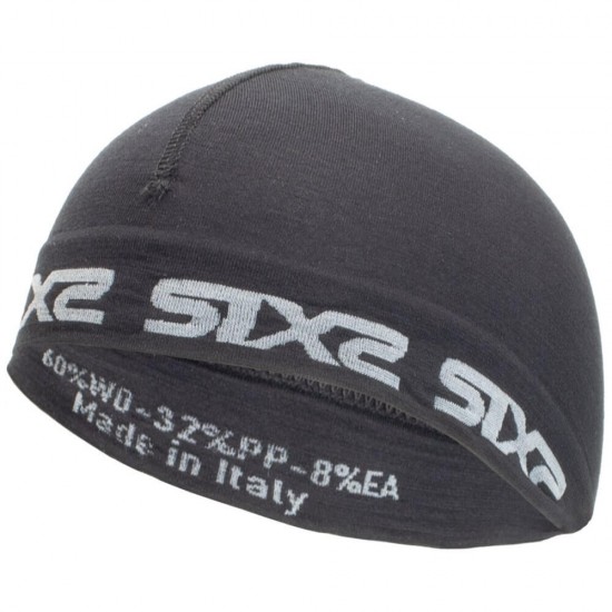 Σκουφάκι SIX2 carbon merino μαύρο