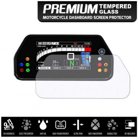 Premium tempered glass για προστασία TFT οθόνης Yamaha MT-09 Tracer GT Premium tempered glass για προστασία TFT οθόνης Yamaha MT-09 Tracer GT