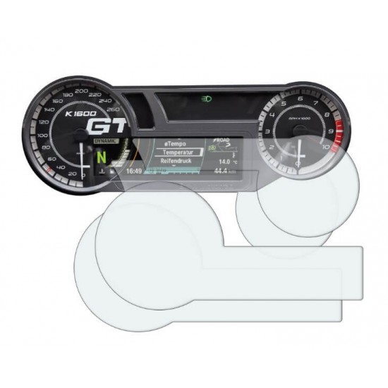 Φιλμ προστασίας οργάνων BMW K 1600 GT/GTL 17- (σετ 2 Ultra Clear) Φιλμ προστασίας οργάνων BMW K 1600 GT/GTL 17- (σετ 2 Ultra Clear)